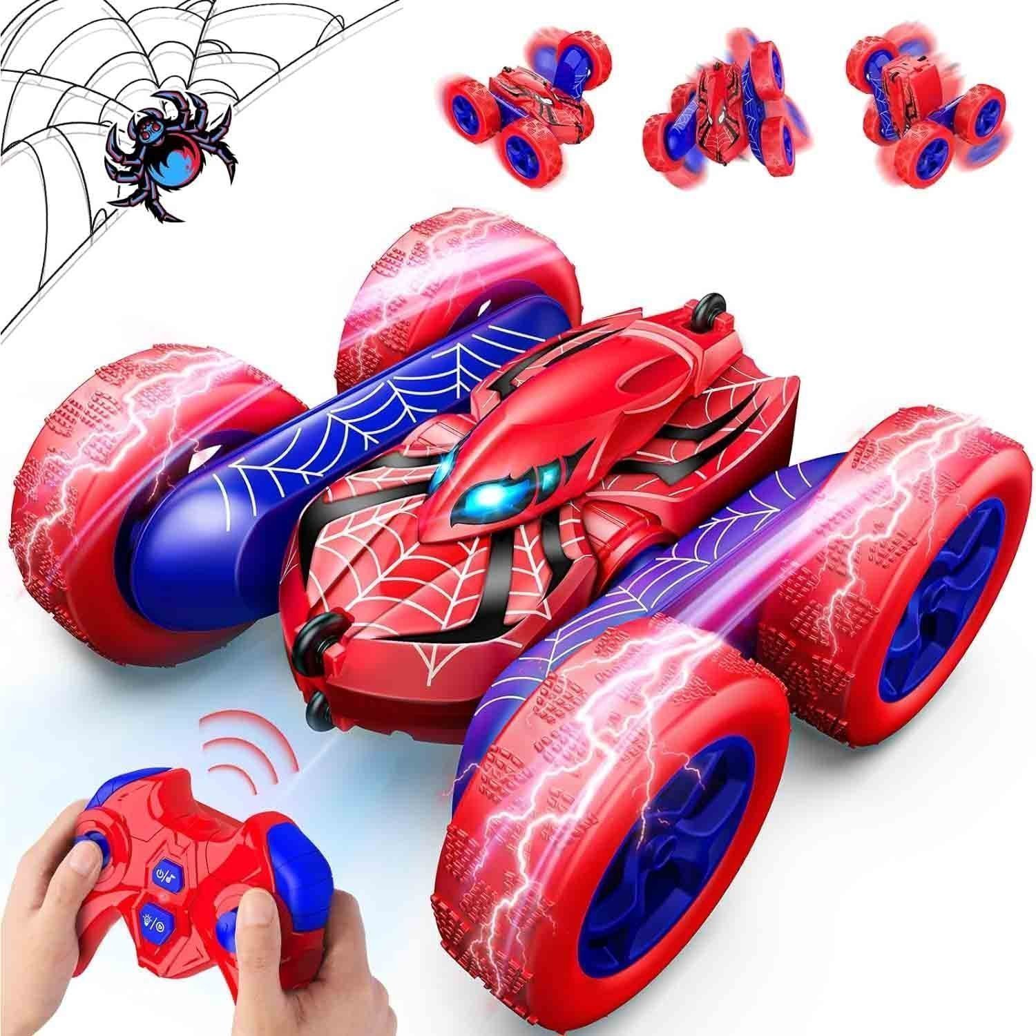 Dreamlandia Spider Toys Remote Control Cars Man Toys, 360 Flips RC Car Kids Toys for 3 4 5 6 7 8 Year Old Boy Gifts