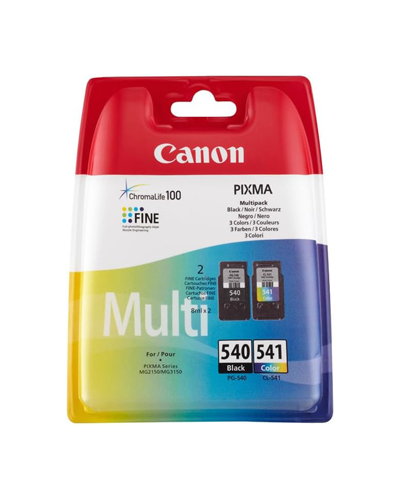Canon PG-540 Black + CL-541 Colour Genuine Ink Cartridges - Multipack