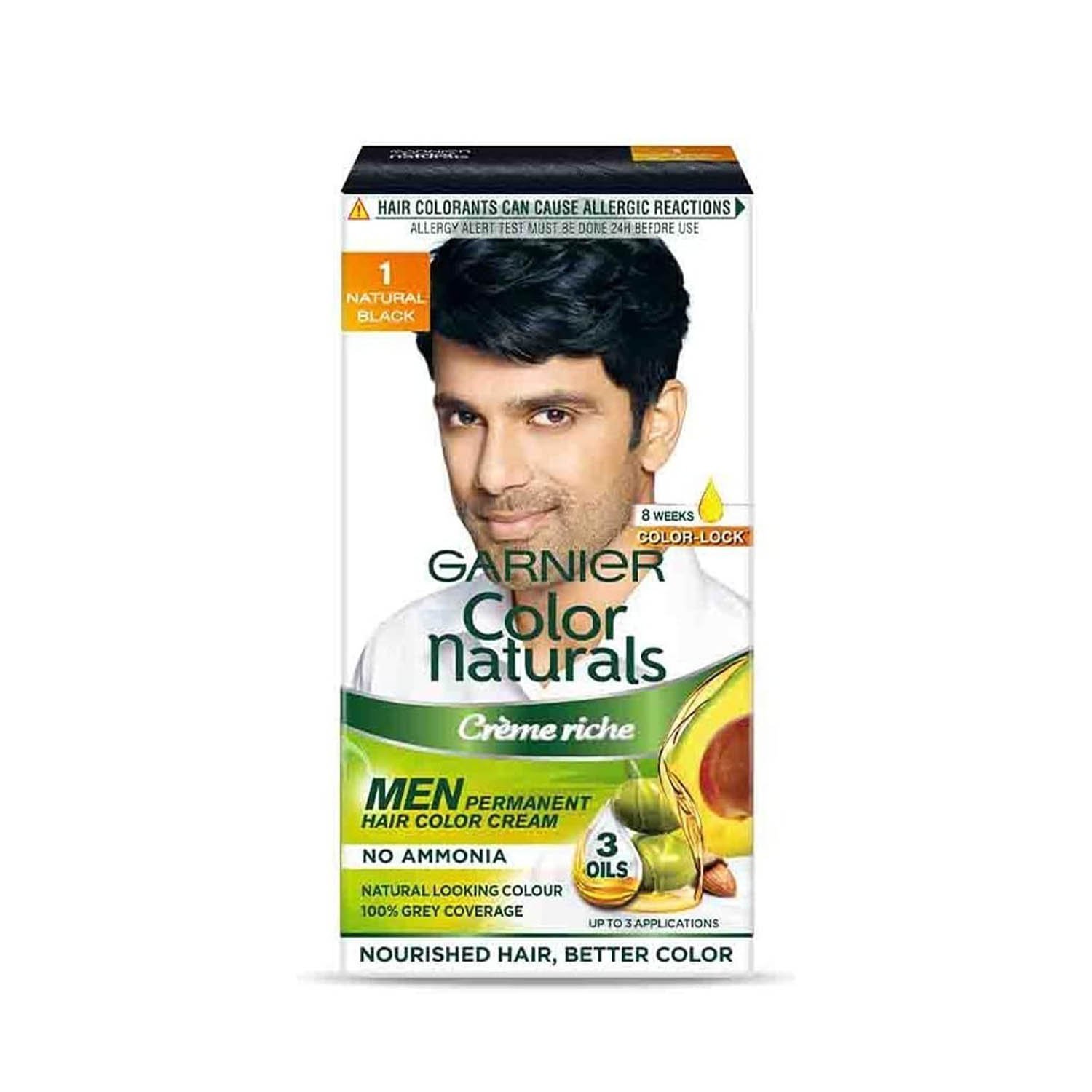 Garnier Color Naturals - Men Permanent Hair Colour Cream Natural Black 1