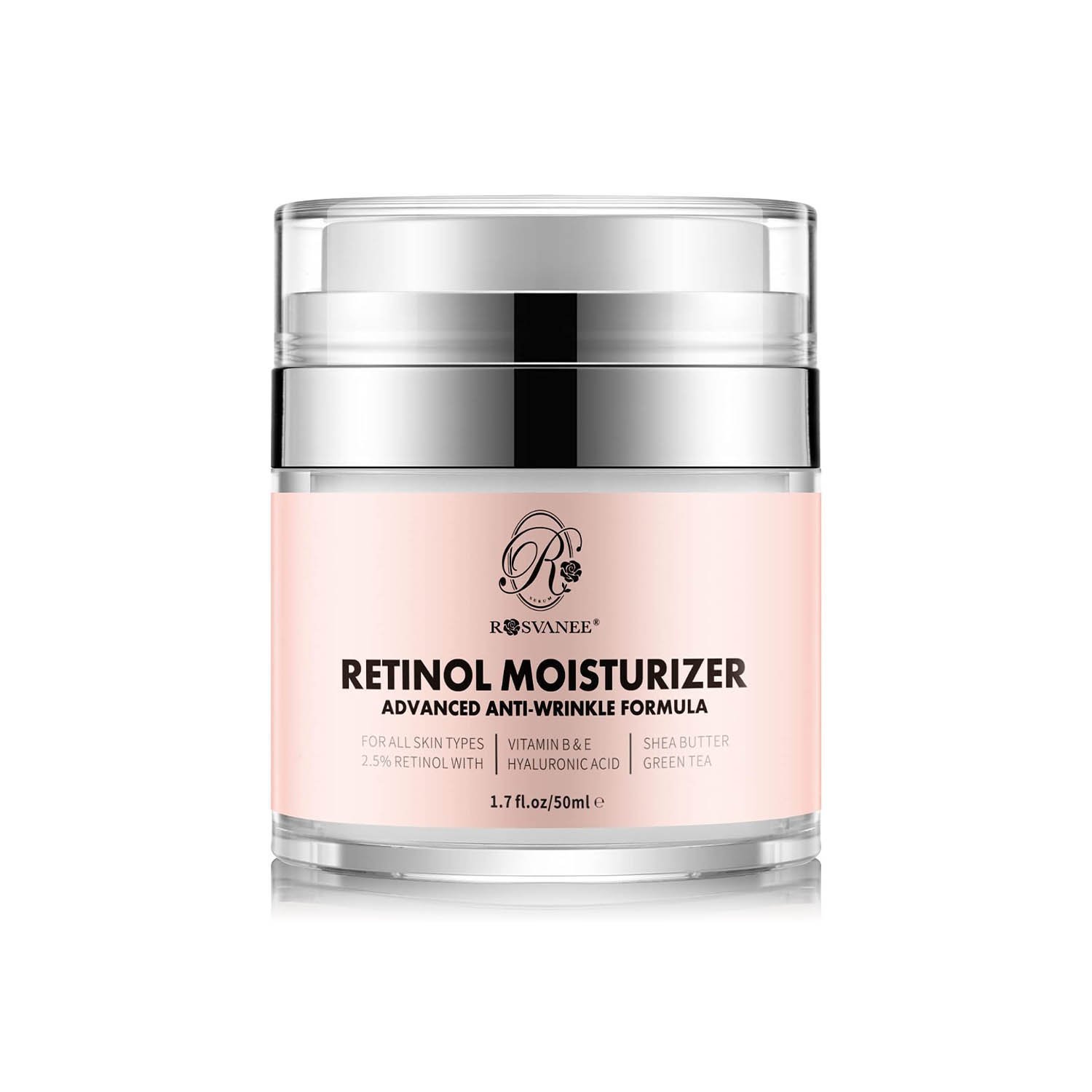 ROSVANEE Retinol Moisturizer Anti Aging Cream for Face, Neck and Eye with 2.5% Retinol, Hyaluronic Acid and Vitamins E & B5