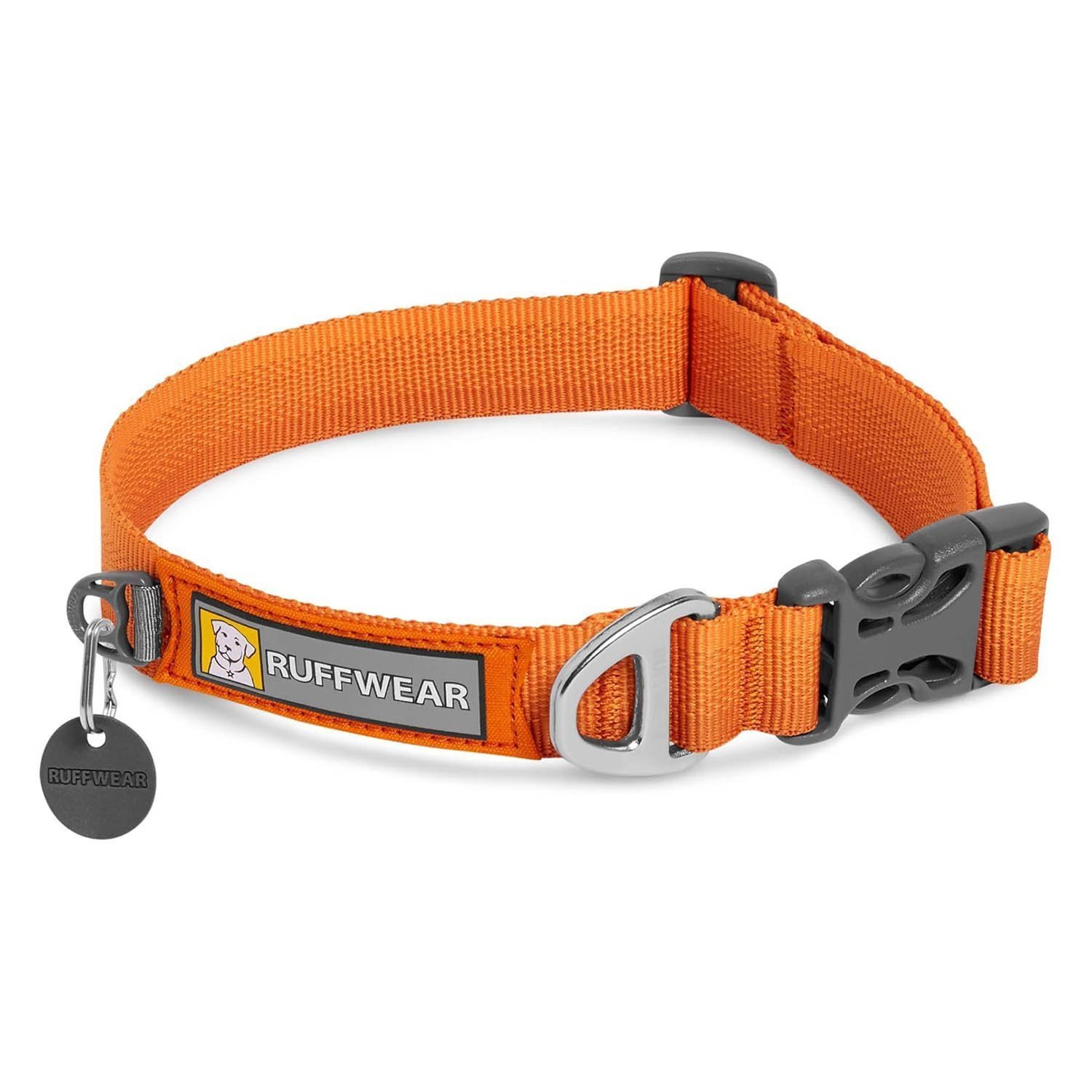RUFFWEAR Front Range Dog Collar, Aluminium Lead Attachment Ring & Side-Release Buckle, (Small, 28-36 cm)