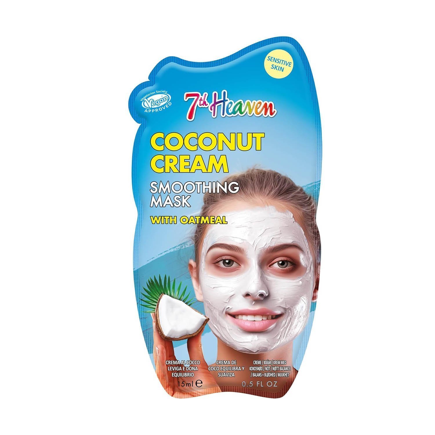 7th Heaven Coconut Cream Face Mask with Oatmeal - Smoothing - Sensitive Skin