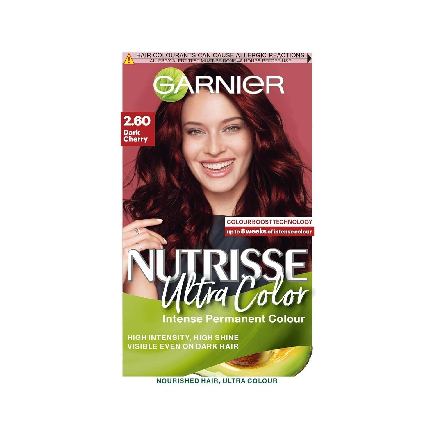 Garnier Nutrisse 2.6 Dark Cherry Red Permanent Hair Dye 1 Kit